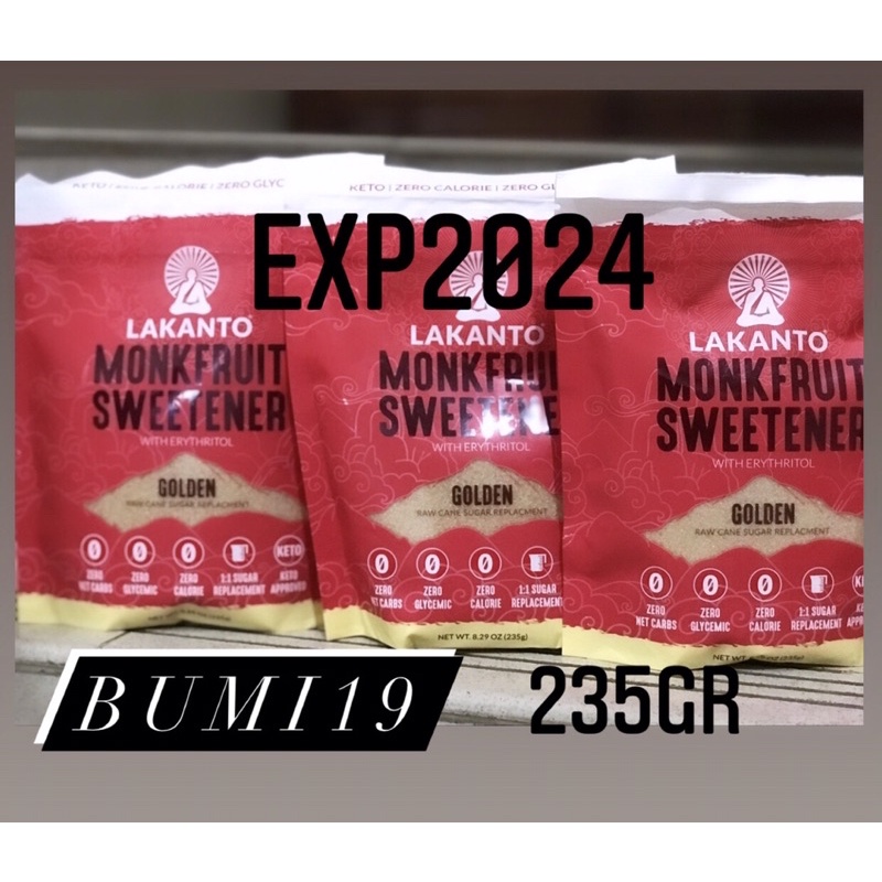 

Lakanto Monkfruit Sweetener-gula keto-zero calorie-golden-classic-235gram