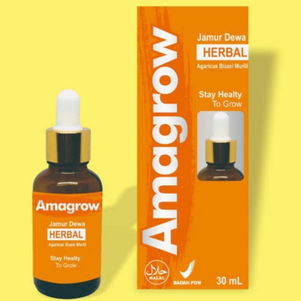 AMAGROW Jamur Dewa Propolis Jamu Tetes Herbal Original 1 Botol 30ML