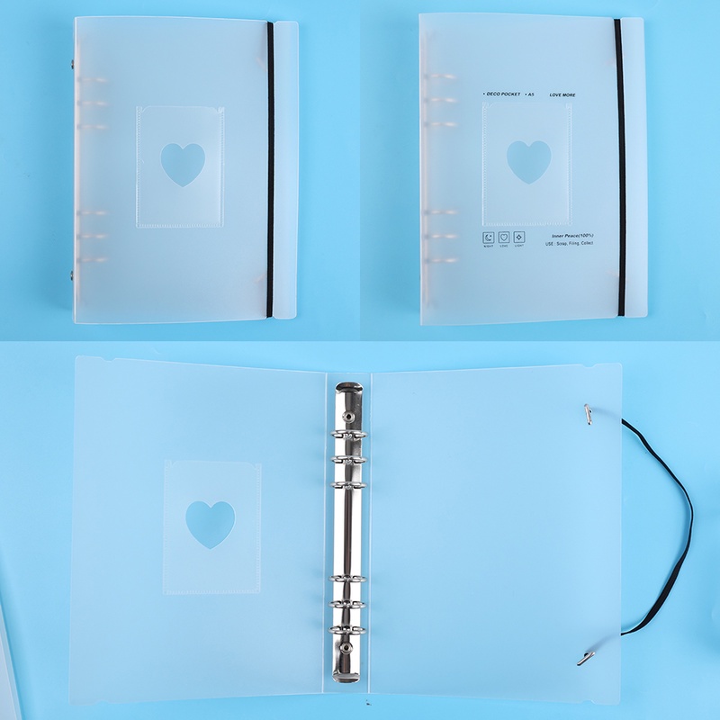 10 Lembar Kertas Binder Loose leaf A5 6 Lubang Bahan PP Frosted Untuk Stationery Kantor