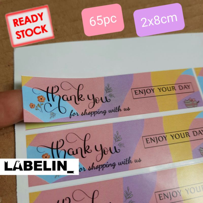 

CUSTOM PO Stiker Kromo 65pc stiker thank you stiker review stiker lucu stiker kemasan box