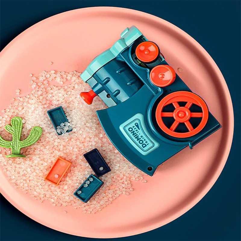 HISUFO Mainan Kereta Balok Domino Electric Domino Train - KT-342