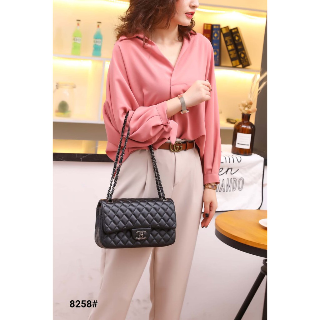 Chanel Classic Medium 8258 VAL TAS SELEMPANG TAS BRANDED WANITA TAS IMPORT BATAM TAS KOREA