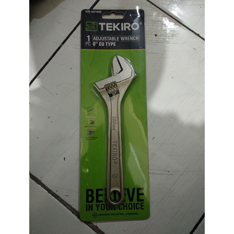 Tekiro Kunci Inggris 8 inch / Kunci BACO ADJUSTABLE WRENCH 200mm JAPAN STANDART