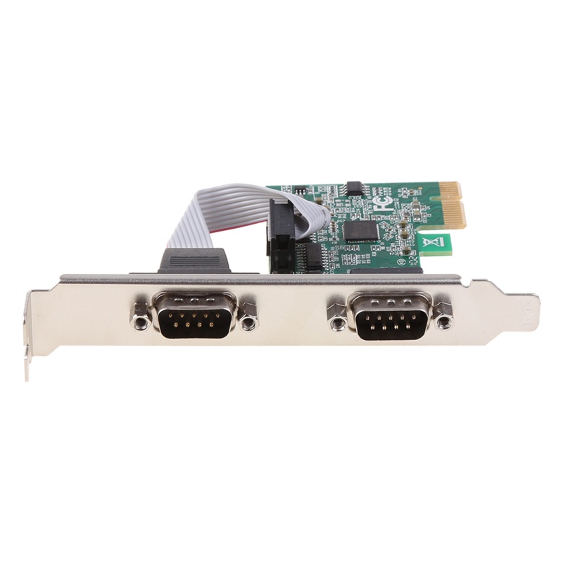 Cre PCIe Dual Serial Expansion Card Chip AX99100 2port Industri DB9 COM RS232 Converter Adapter Controller