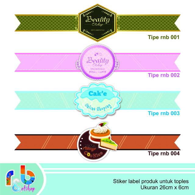 

Stiker label produk untuk toples