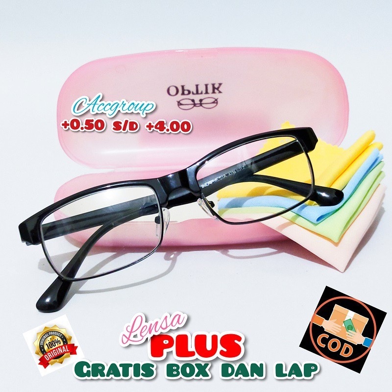 OPTIK KACAMATA BACA KACAMATA PLUS JARAK DEKAT FASHION WANITA DAN  PRIA FREE BOX DAN LAP KOREAN STYLE