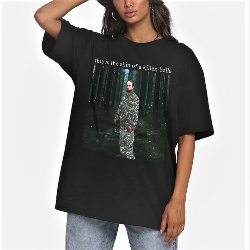 Kaos Premium Robert Pattinson Shirt, Twilight Shirt, This Is The Skin Of A Killer Bella Shirt Edward