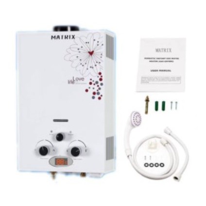 Finito Gas Water Heater Digital 6 Liter Pemanas Air Gas P-002 P002