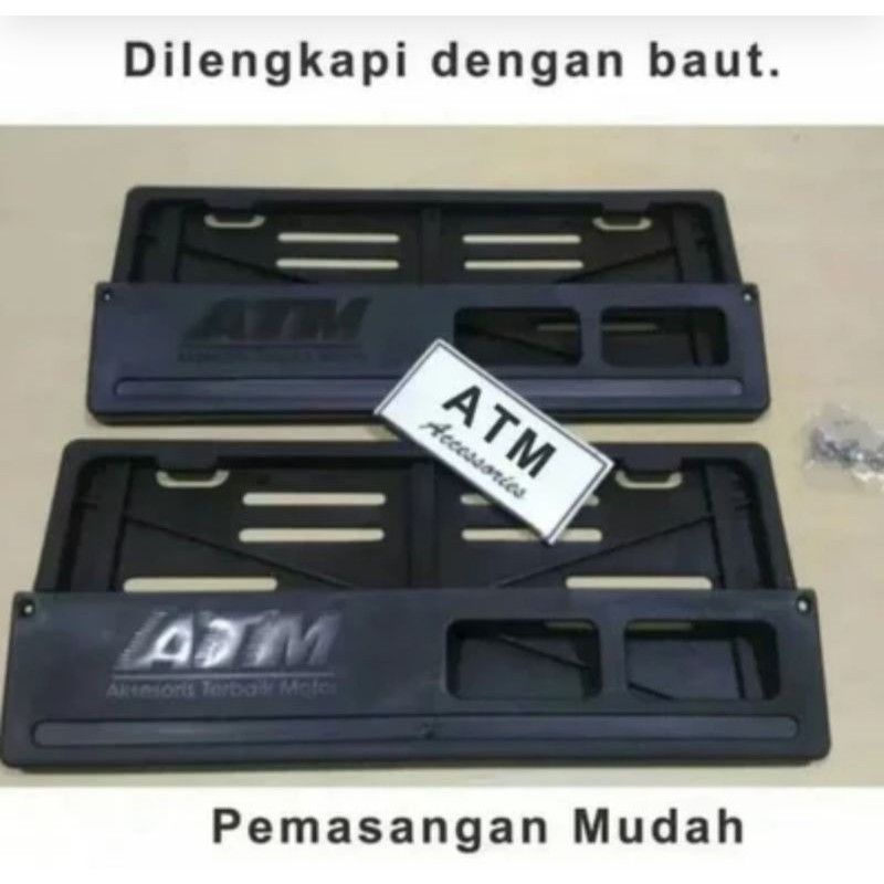 Plat Nomor No ATM Bingkai Plat No Standar ATM Sepasang 2 pcs universal