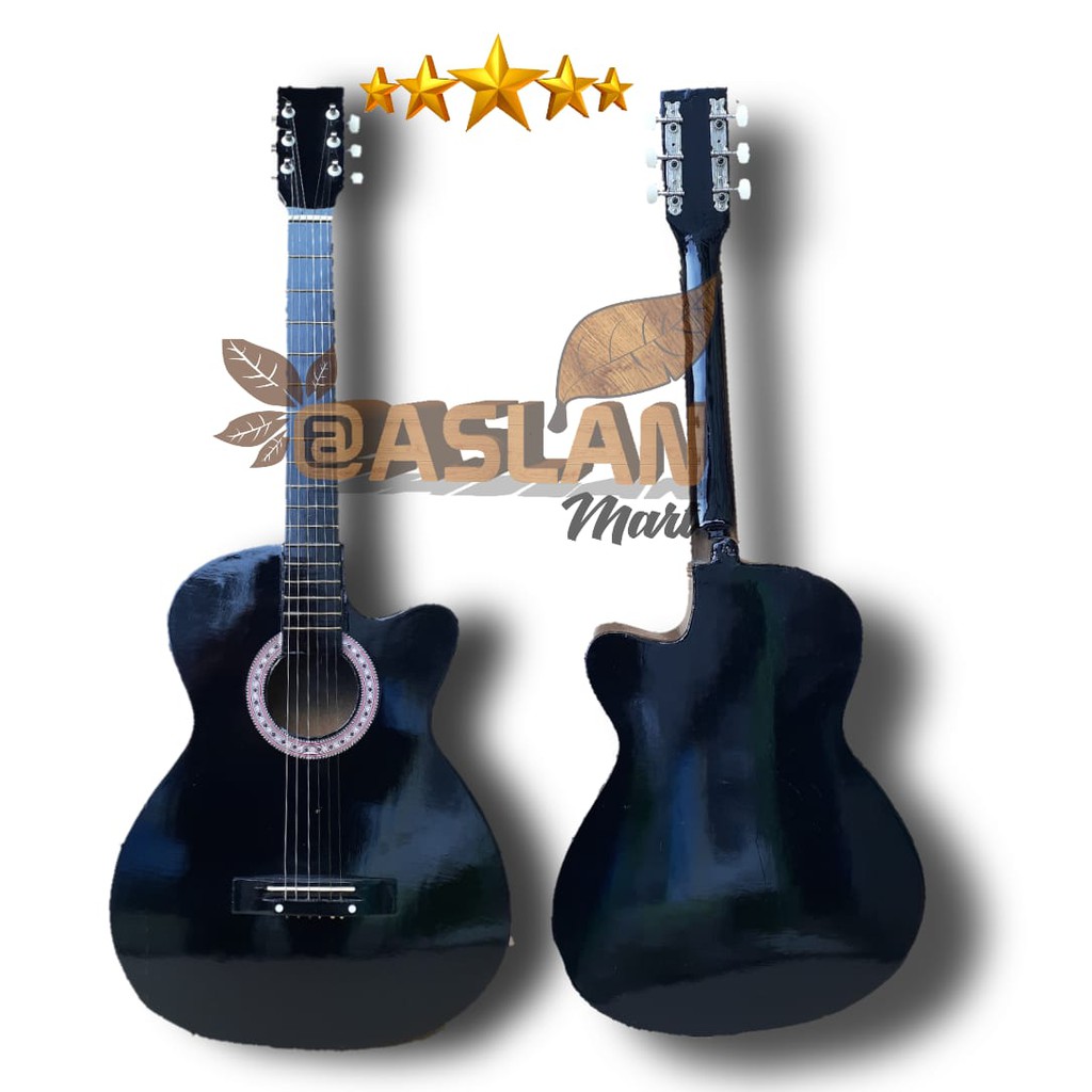 GITAR AKUSTIK MURAH PEMULA GITAR HITAM JAKARTA DEPOK