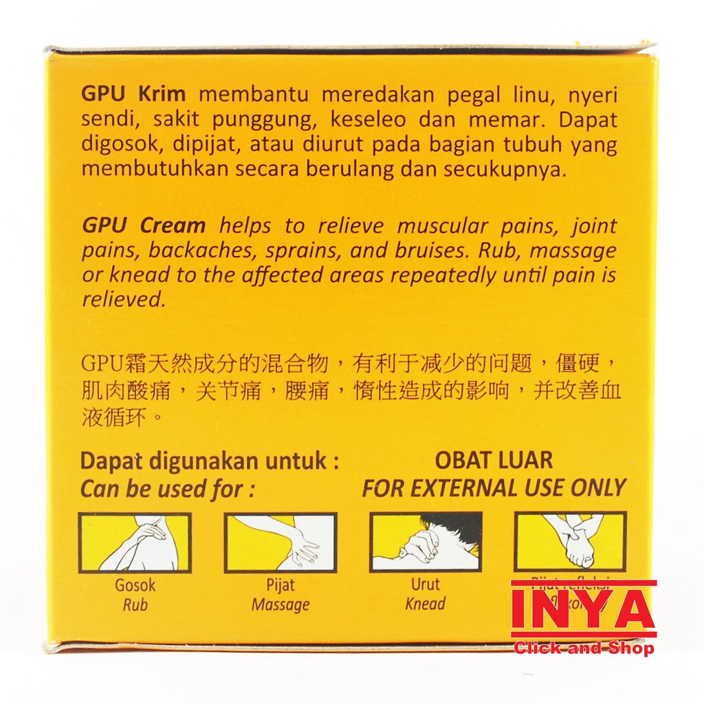 Obat Urut/Gosok GPU Krim ORIGINAL 150g