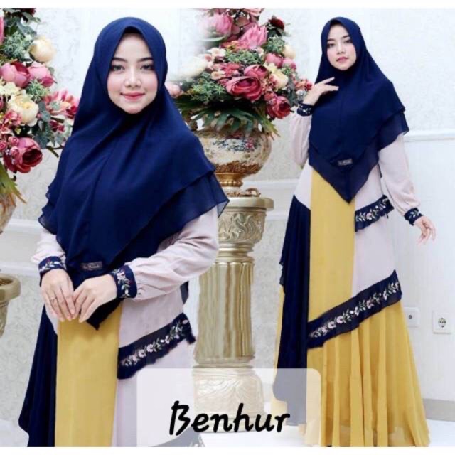 Gamis syari bahan ceruti creep