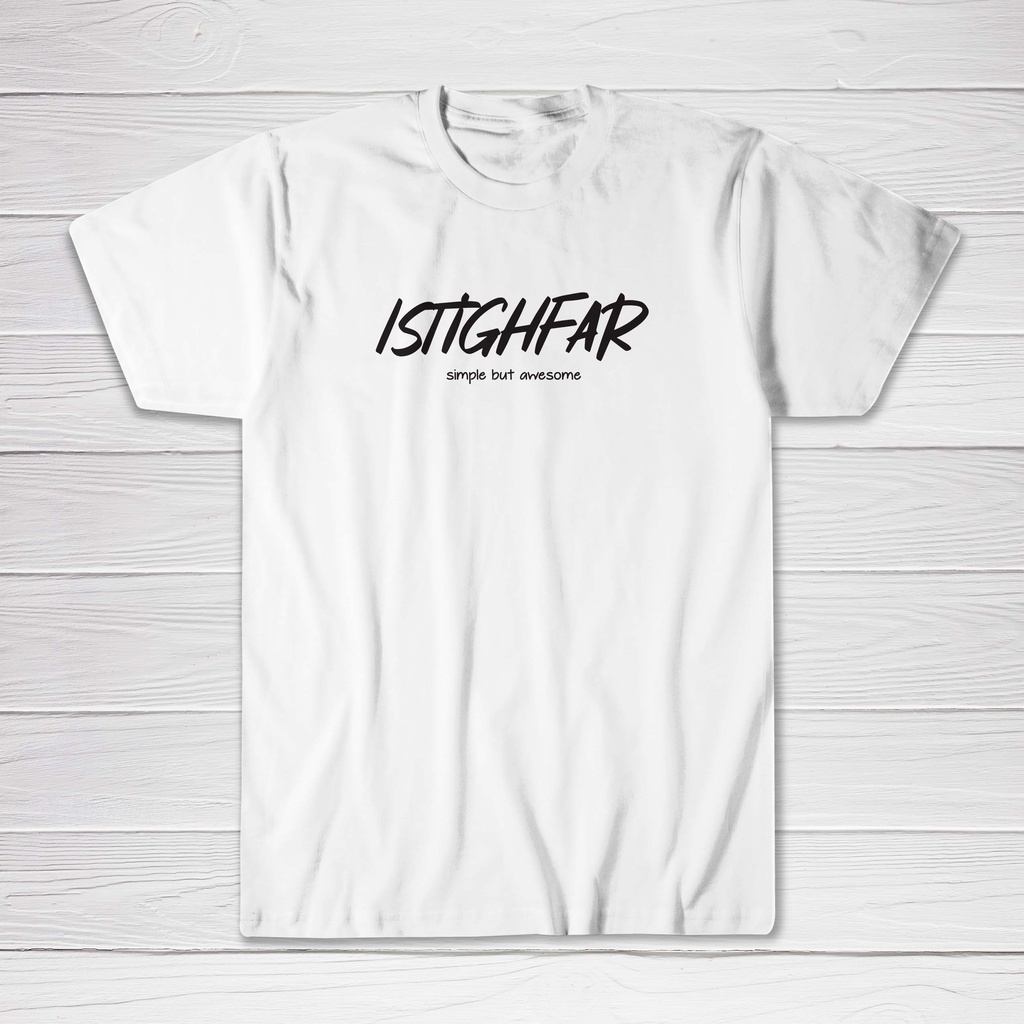 Kaos Muslim Pria - Istighfar - Cutton Combed 30s Premium