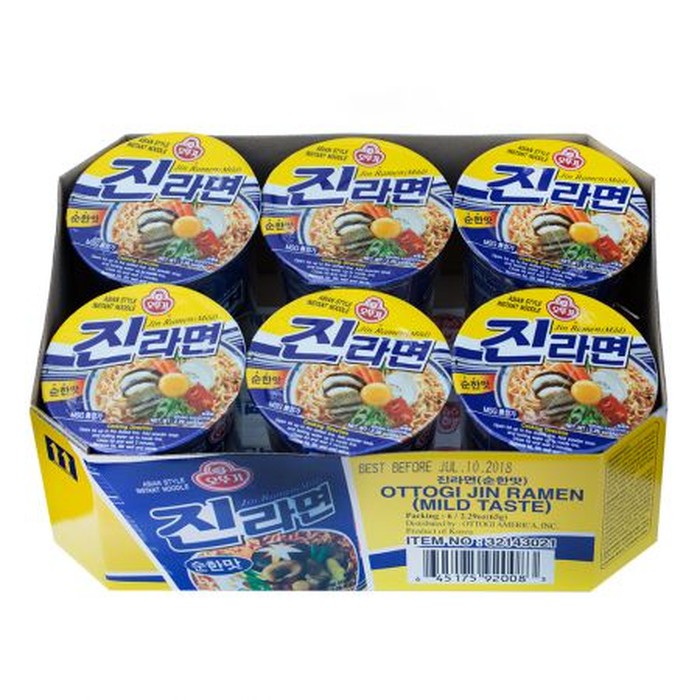 

Ottogi Jin Ramen Mild Cup isi 6 - ramen Korea