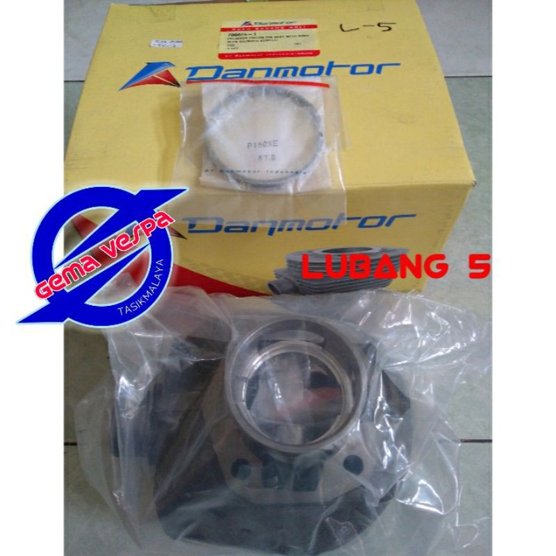 Blok seher assy vespa PX lubang 5 ori Danmotor