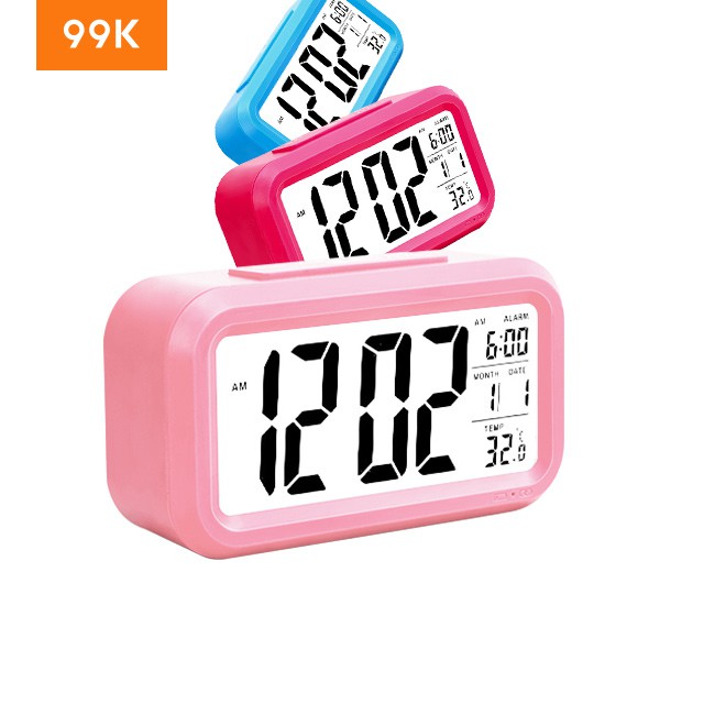 99K Jam Alarm Clock LCD Jam Meja Digital Jam Weker Pintar