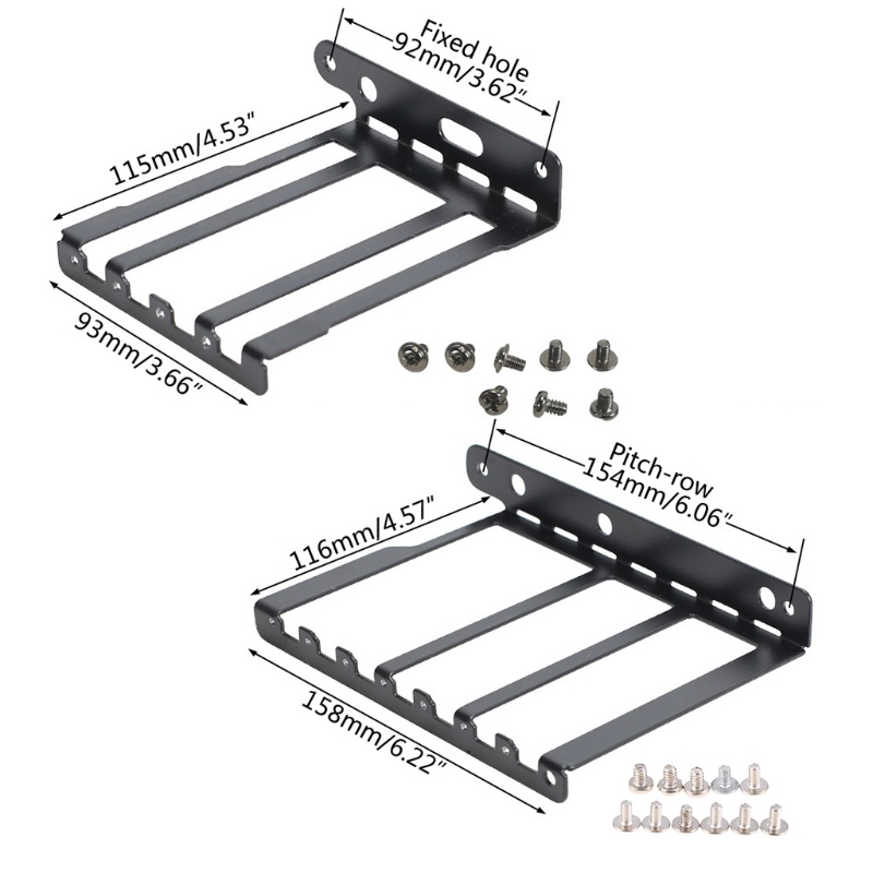 Bracket Holder Kartu Grafis Gro VGA 4 / 7 Lubang Bahan Metal Untuk Pendingin Komputer