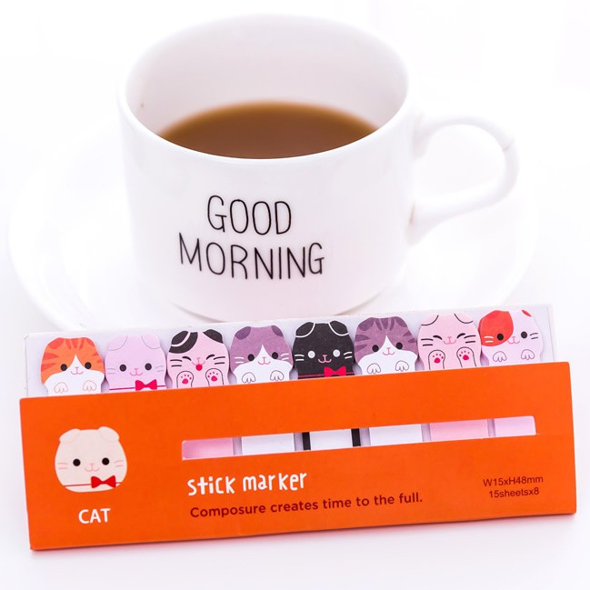 Sticky Note Memo Papers Yuru Series-Cat