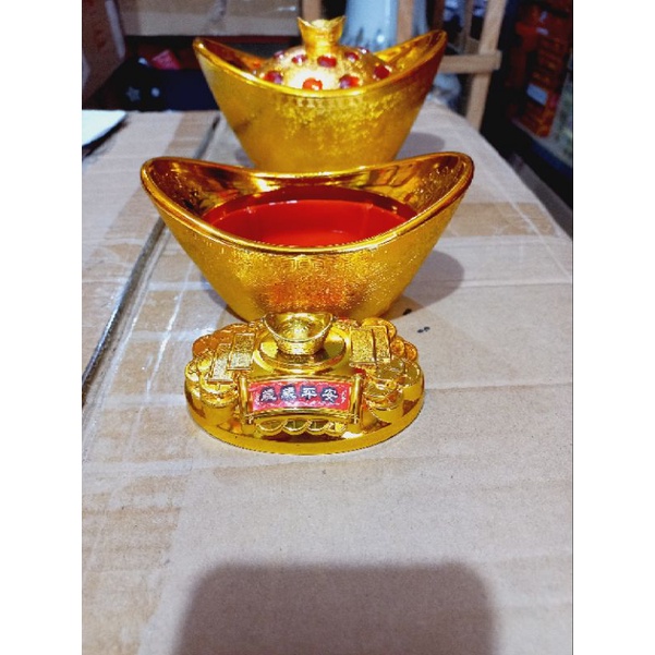 Yenpau Tael Emas / Gold Ingot / Uang Perahu Kuno / Candy Box Gold Ingot / Yenpao Permen