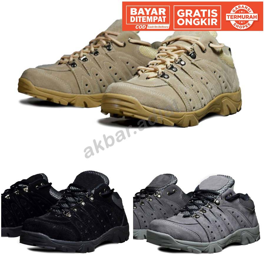 [COD] BAYAR DI TEMPAT !! CROCODILE LARMAN SEPATU BOOTS PRIA TRACKING TOURING BIKERS GUNUNG  TACTICAL