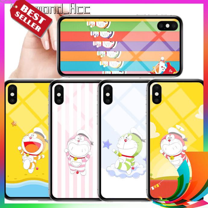 【TERBARU】 PREMIUM Case Hp Glass MOTIF DORAEMON SAMSUNG GALAXY J6 2018