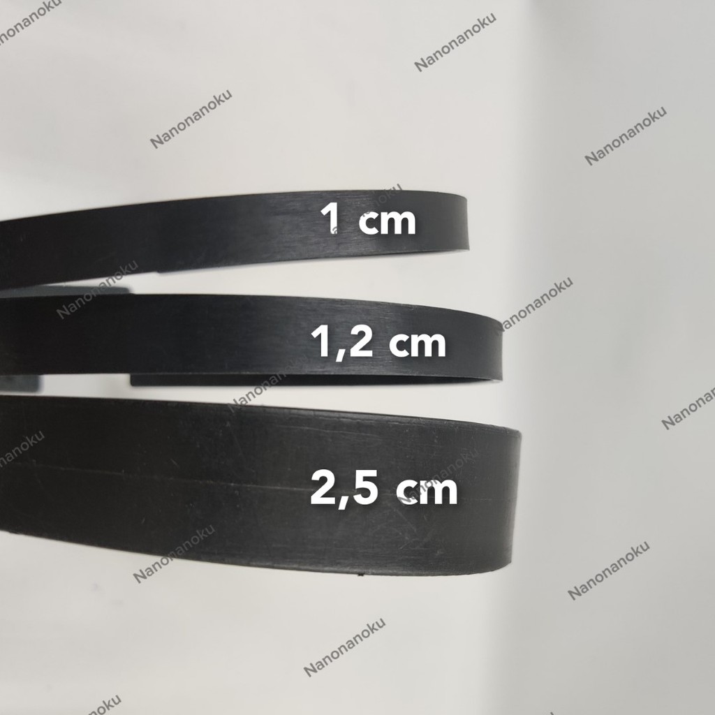 [2 pcs] Bando / Bendo Plastik Hitam Polos dan Gerigi / Bando Cowo Cewe