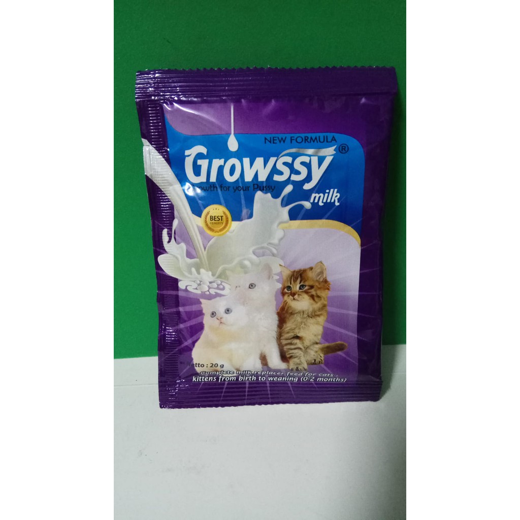 Jual Susu Kucing Kitten Baby Cat Growssy Milk 20gr Indonesia|Shopee