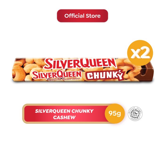 

Silverqueen Chunky Bar Cashew 95 g - 2 pcs