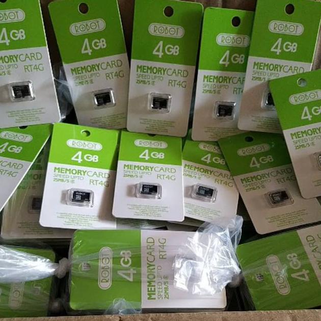 Memori Memory Micro Sd Robot 4Gb 4 Gb 4Giga 4 Giga / 8G / 16G / 32G Packing Garansi Resmi Original