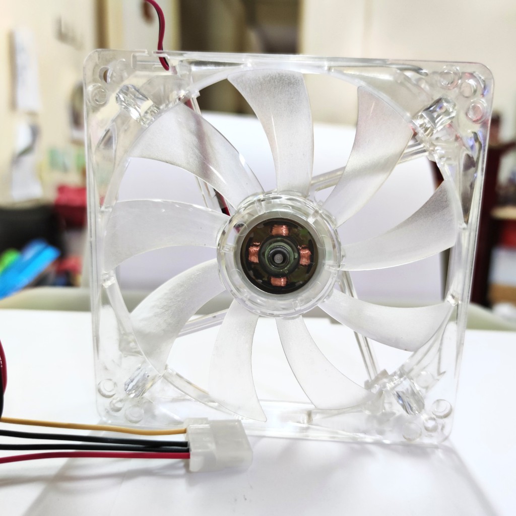 SKU-1225 FAN CASING 12CM TRANSPARANT LED KIPAS 12 CM TRANSPARAN CPU