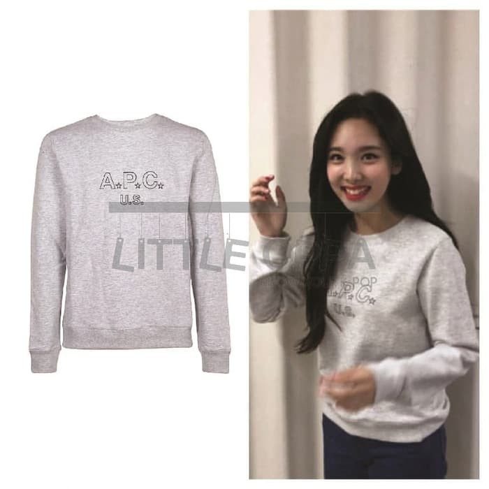 LOP704 JACKET SWEATER KPOP TWICE NAYEON A.P.C U.S PREMIUM FLEECE