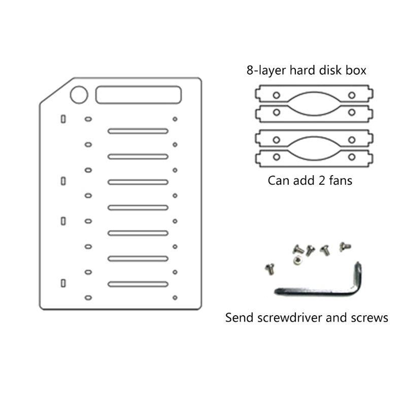 Zzz Rak Penyimpanan Hardisk Hdd Ssd 3.5 &quot;Diy Bahan Akrilik Dengan Kipas Pendingin