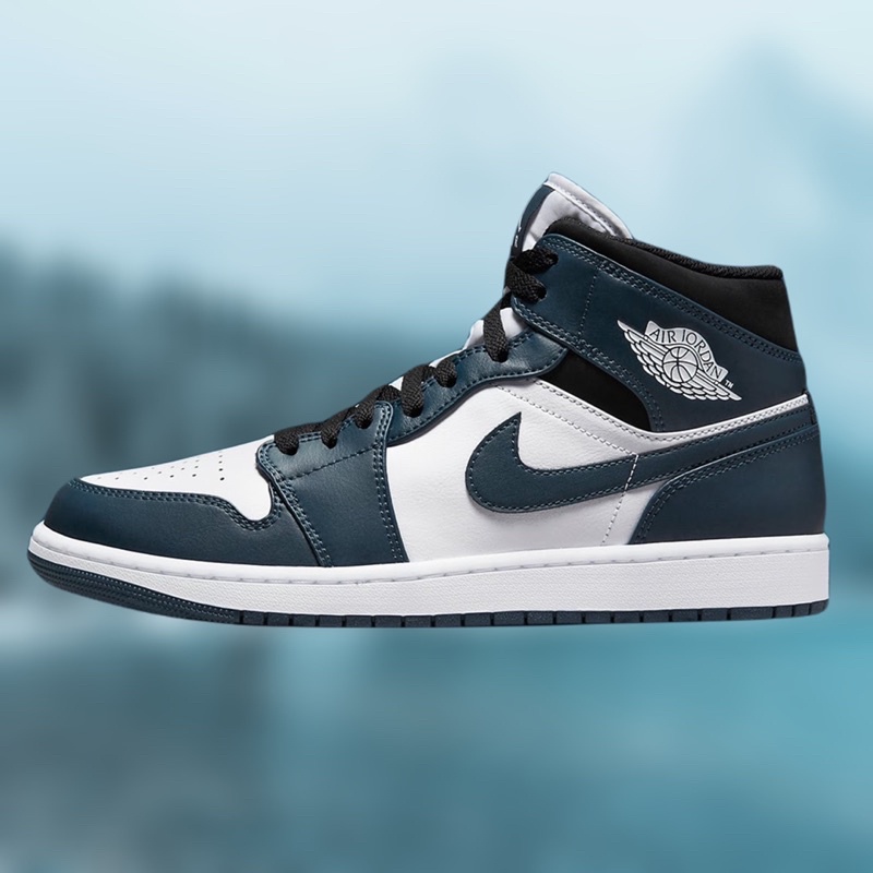 Sepatu Sneakers Original Air Jordan 1 Mid Dark Teal