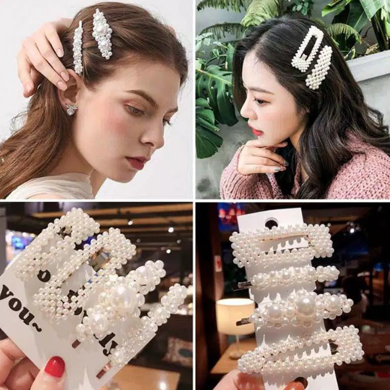 Jepit Rambut korea mutiara Headpiece Hair Aksesoris Korean Pearl Hairpin /Jepitan gaya korea