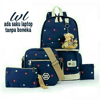  Harga  Termurah Tas Ransel Anak Sekolah Paket 4in1 Motif 