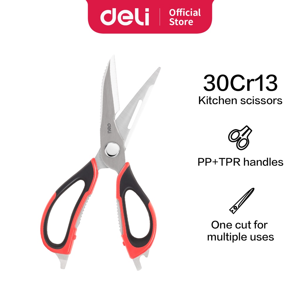 

Deli Kitchen Scissors / Gunting Dapur Multifungsi 225mm Pisau Tajam 77770