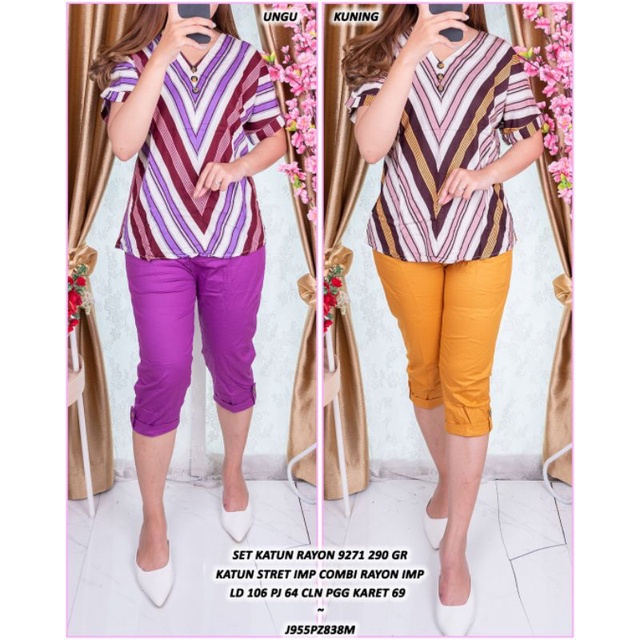 Setelan Katun Salur 9271 /ld 106