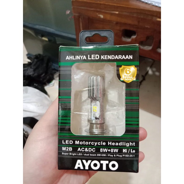 LAMPU LED AYOTO M2B H6 T19 BEBEK MATIC TERMURAH SUPER PALING TERANG ORIGINAL AYOTO TYTO AC DC LAMPU MOTOR SUPRA X 125 FIT NEW VARIO 125 150 FI F1 REVO ABS SMASH BEAT STREET MIO SOUL SPORTY M3 KARISMA THUNDER MEGAPRO MEGA PRO GLPRO BOLA LAMPU DEPAN MOTOR