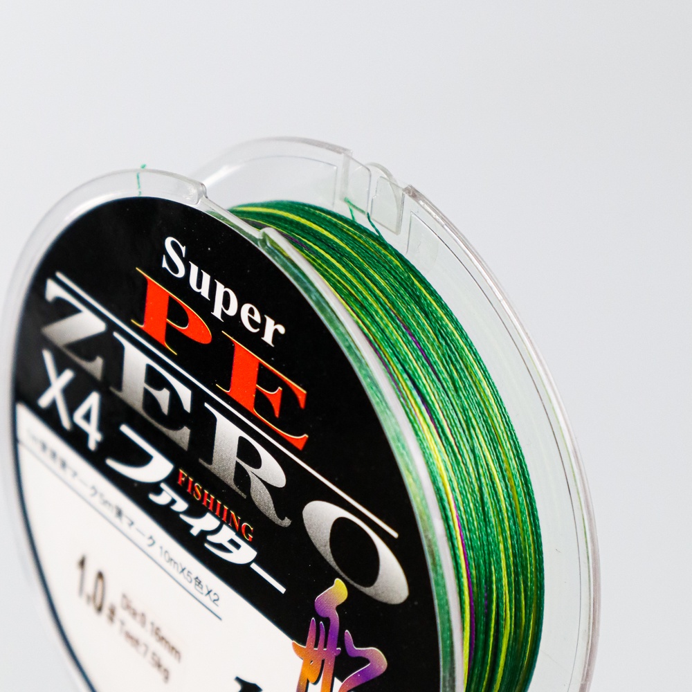 Zero Senar Benang Tali Pancing Super PE 4 Braid Line 1.0 100 Meter - X4