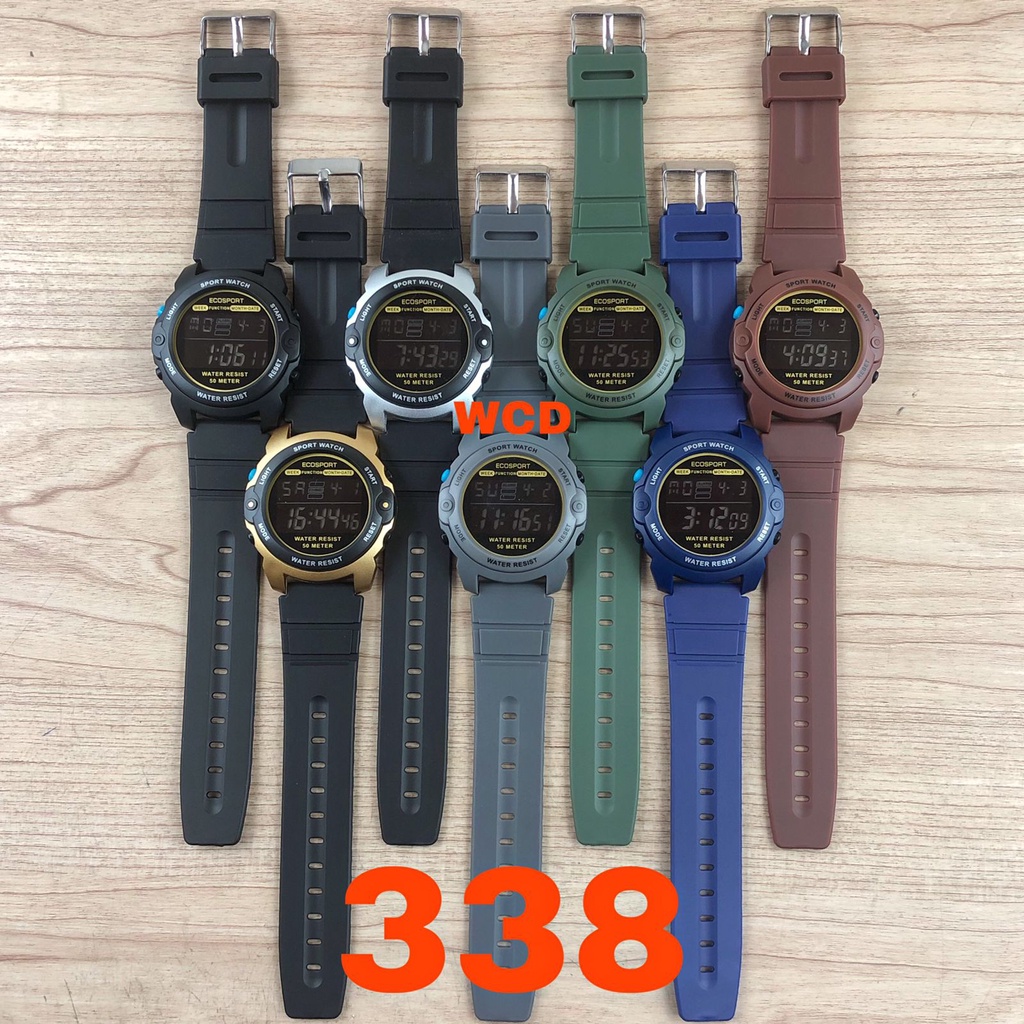 [DG] Jam Tangan Sporty Pria Ecosport  Strap Rubber 338