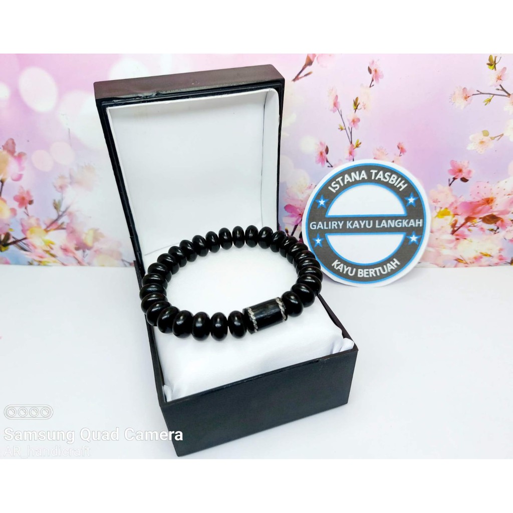 gelang kayu galih kelor pipi asli original