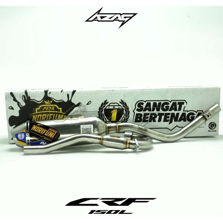 KNALPOT HONDA CRF 150L NORIFUMI N4 STAINLESS ORIGINAL