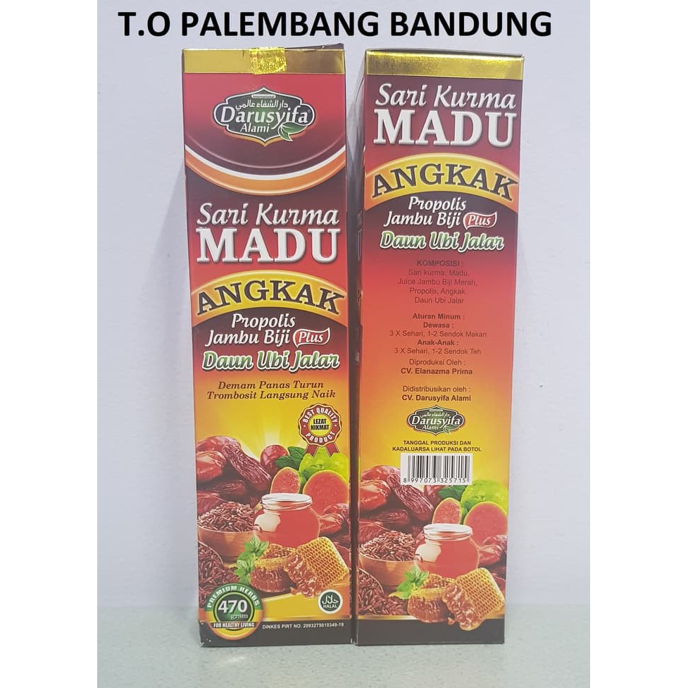 

SARI KURMA MADU ANGKAK PROPOLIS JAMBU BIJI PLUS DAUN IBU JALAR 470GR - MMD1856