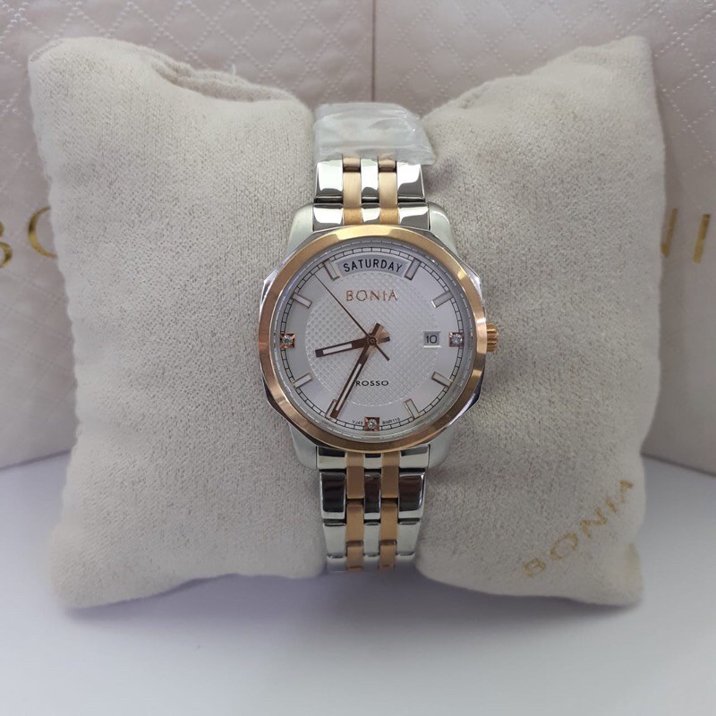 JAM TANGAN WANITA BONIA BNR119-2612 SILVER ROSEGOLD ORIGINAL