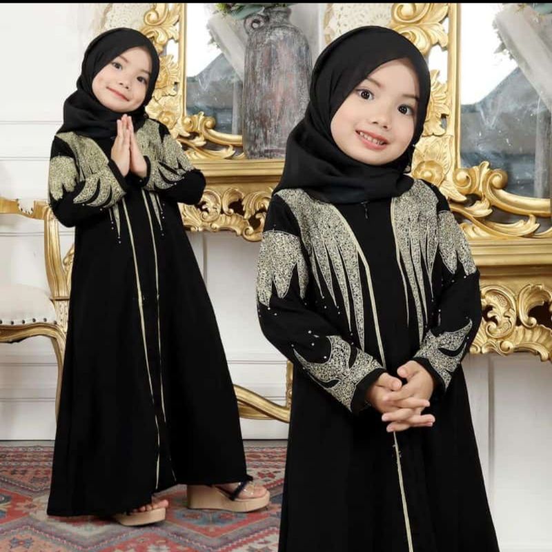 Abaya Anak Abaya Hitam Anak Abaya Dubai Abaya Saudi Jubah Hitam Dress Anak Hitam Baju Hitam Anak Bor