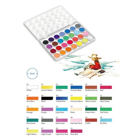 

Jualan Simbalion Watercolor Cakes 36C Trendi