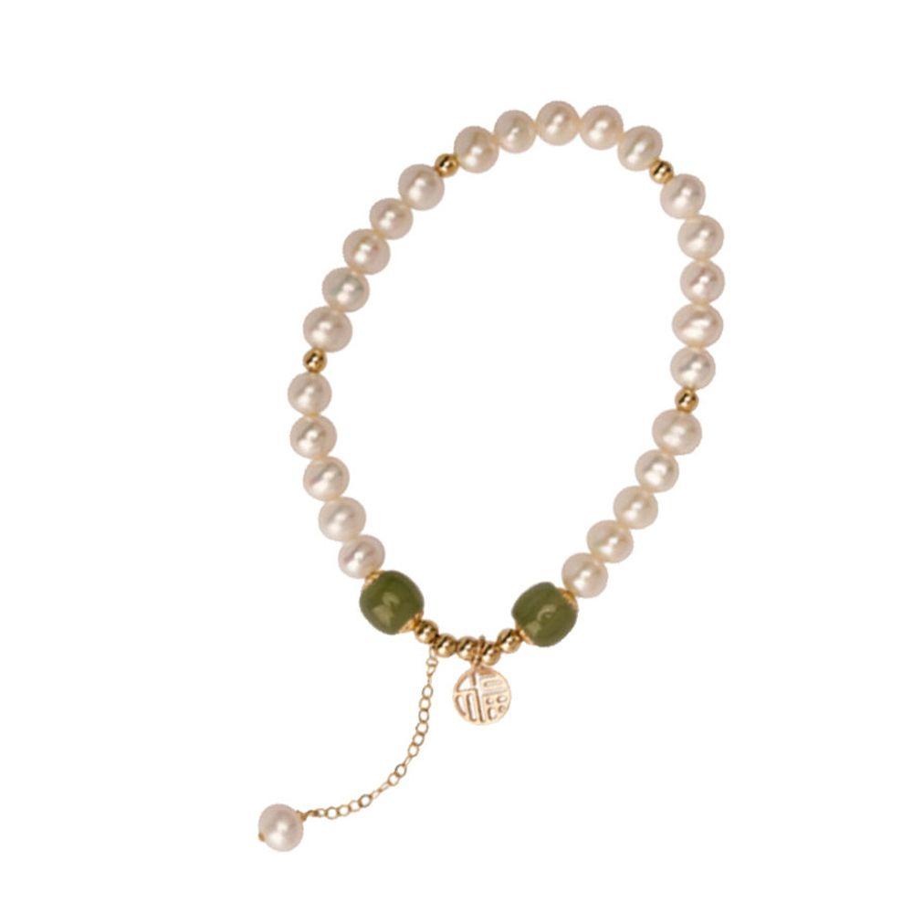 Needway Wanita Gelang Musim Panas Vintage Lucu Liontin Manis Manik Kristal Perhiasan Fashion