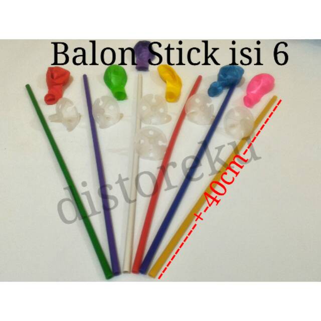 Isi 6Set BALON TANGKAI BALLON STICK