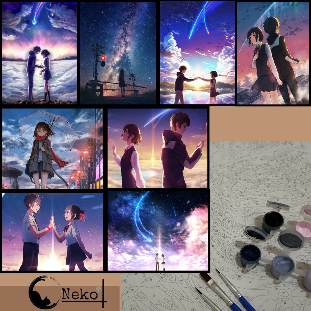 

⭐Oneko⭐ Paint By Number / melukis dengan nomor {40x50cm} Anime Kimi No Nawa / Your Name