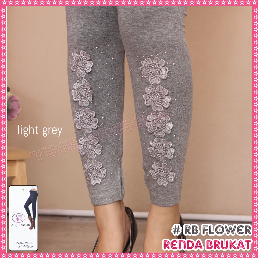 Koleksi Legging Renda Brukat Mutiara - RB DASI / RB FLOWER / RB LOVE - Legging Renda Kaki Mutiara